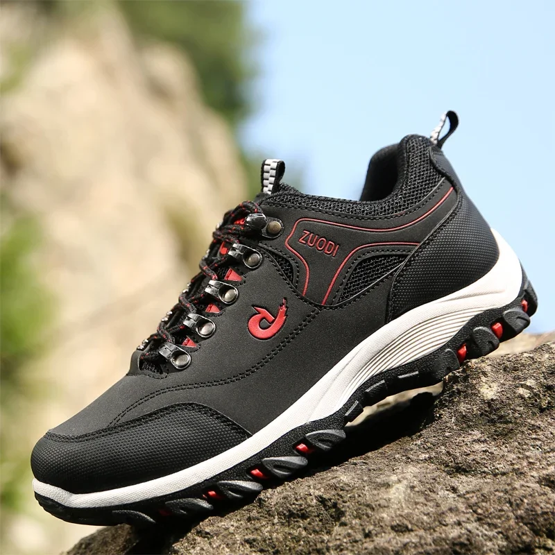 

Fashion Lightweight Waterproof Hiking Shoes Men Outdoor Lace-up Casual Trekking Sneakers Male Comfortable Climbing Walking Shoes