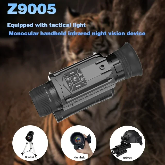 Z9005 Infrared Night Vision Device 40MP 5x Zoom with Tactical Light Monocular Single-tube Handheld  3000 MAH Night Vision 600m