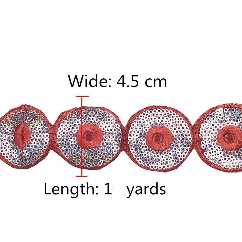 1 stocznia cekiny haftowana taśma indyjska koronka do szycia wstążki dekoracyjna taśma koronkowa odzieży