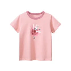 1-9T Summer Girls T Shirt Toddler Kid Tshirt Baby Clothes Short Sleeve Basic Top Infant Cute Sweet Cotton Outfit