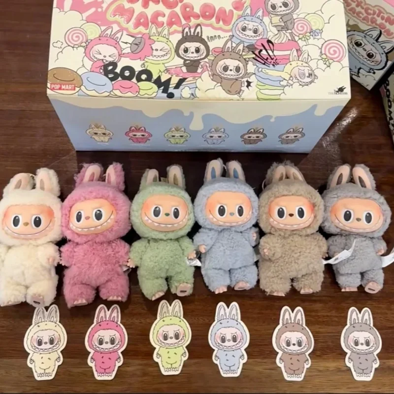 Nowa oryginalna figurka akcji Monster Labubu Heartbeat Macarons Blind Box Cute Doll V1 Mystery Box Cute Toy Suprised Labubu Gift