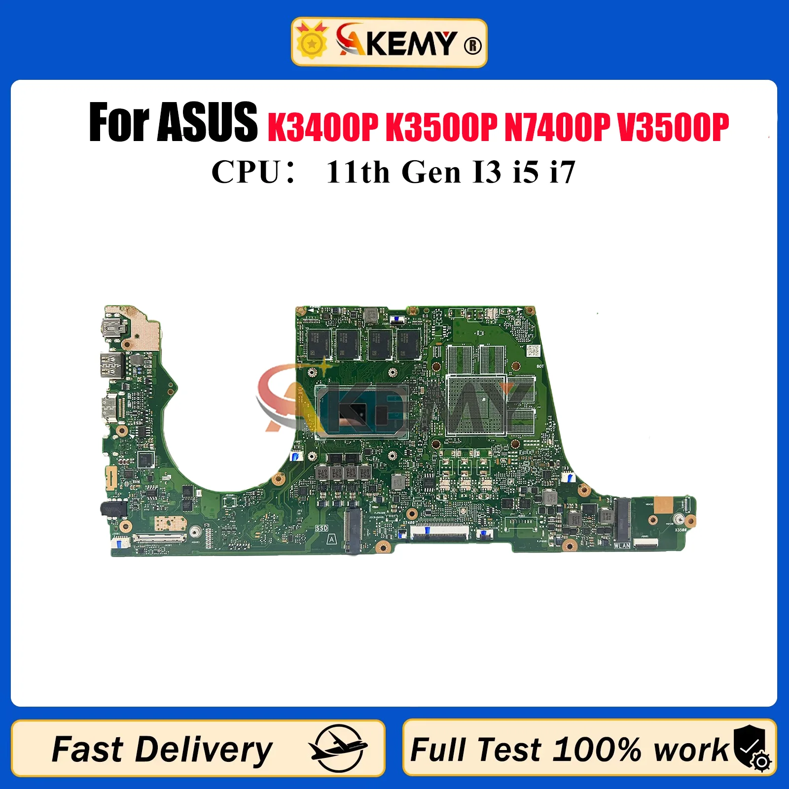 

X7400PA Laptop Motherboard For ASUS X7400P K3400P K3500P N7400P V3500P V3400P X7400PC X7400PE Mainboard With 11th Gen I3 i5 i7