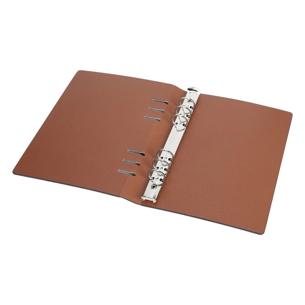 a5 A5 Size Binder Cover 6 Hole PU material Vintage Planner Cover Single Shell Rectangular Notebook Shell Personal Journal