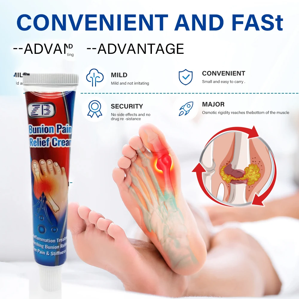 New 2023 20g Gout Treatment Ointment Hallux Valgus Bunion Toe Swelling Pain Relief Ointment Joint Arthritis Medical Plaster