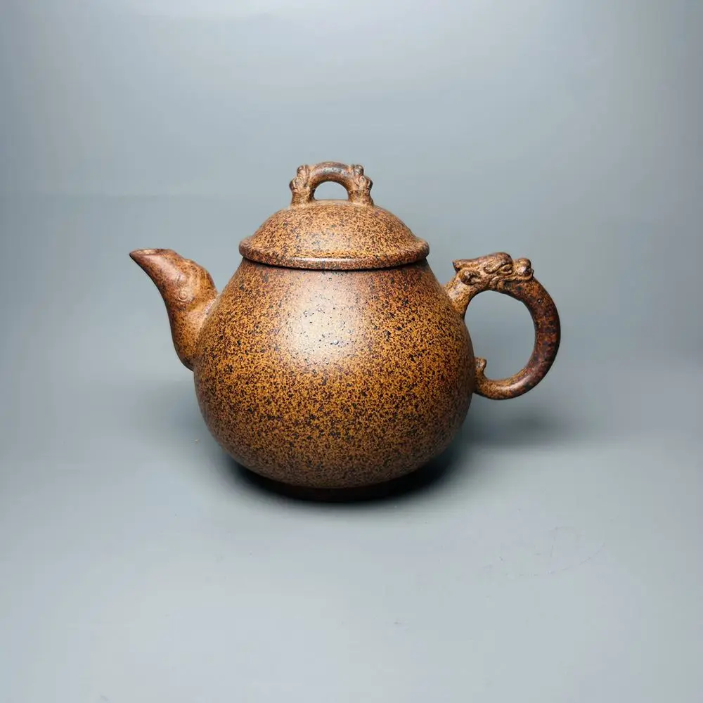 

Китайский Глиняный Чайник Yixing Zisha, горшок с двойным драконом от солнца Hongying, 350 мл
