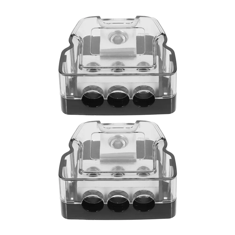 2Pcs Car Audio Amp Distribution Block Ground Distributor Easy Install Stable Power Splitter for Cars Audio Distribution Block