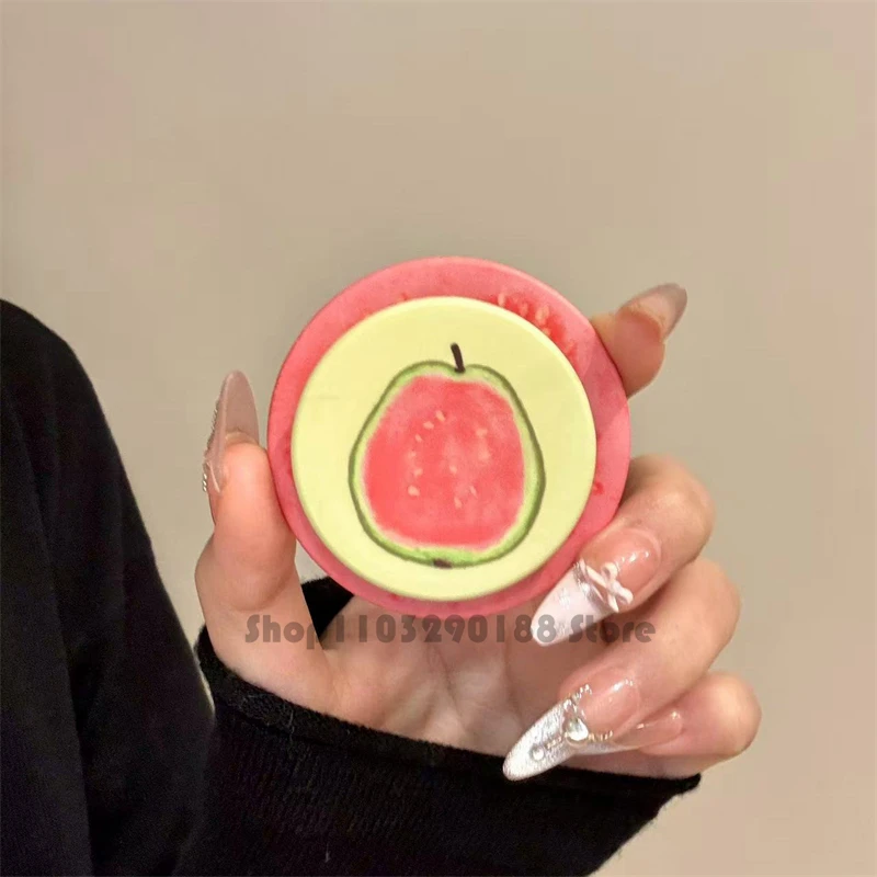 귀여운 한국 만화 과일 자석 홀더 그립톡 그립톡 폰 스탠드 홀더 아이폰 16 15 패드 맥세이프 스마트톡용