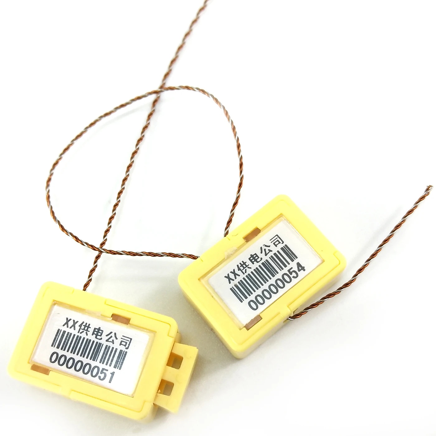 Custom Security Seals Plastic Lead Seals for Water Electricity Meter Anti-theft Tags Wire Seals with Serial Number Logo 100pcs