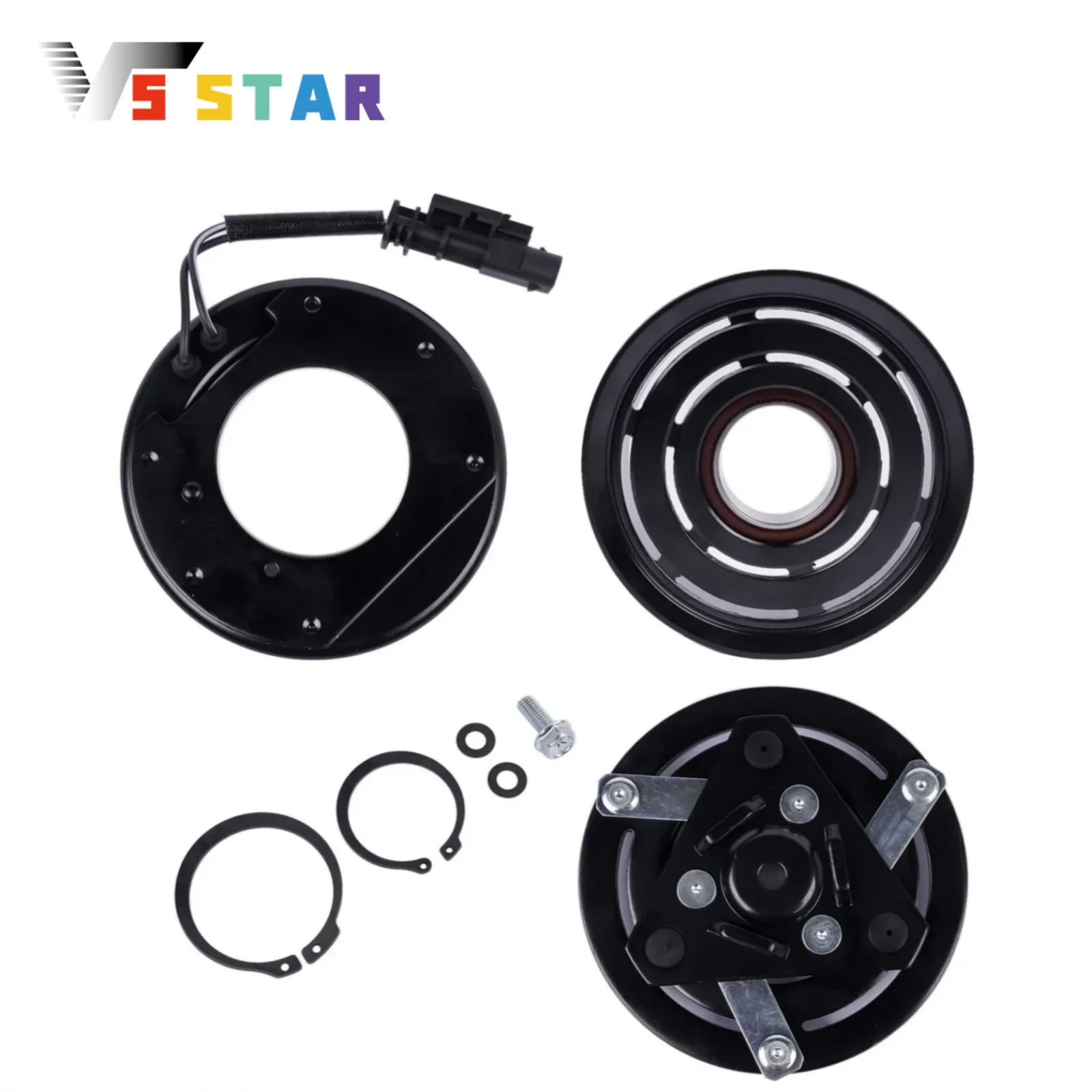 

A/C Compressor Clutch Kit For 2015-2021 Chevrolet Colorado GMC Canyon 2018-2021 Chevrolet Equinox GMC Terrain 2.5L L4 CVC Black