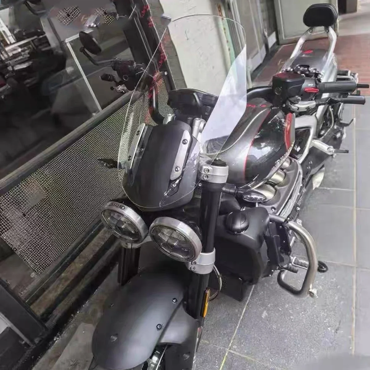 【Precise Fit】Fit For Triumph Rocket 3 Rocket 3R New Windshield Motorcycle Cruise Commuter New Thickened Lens 4MM Customizable