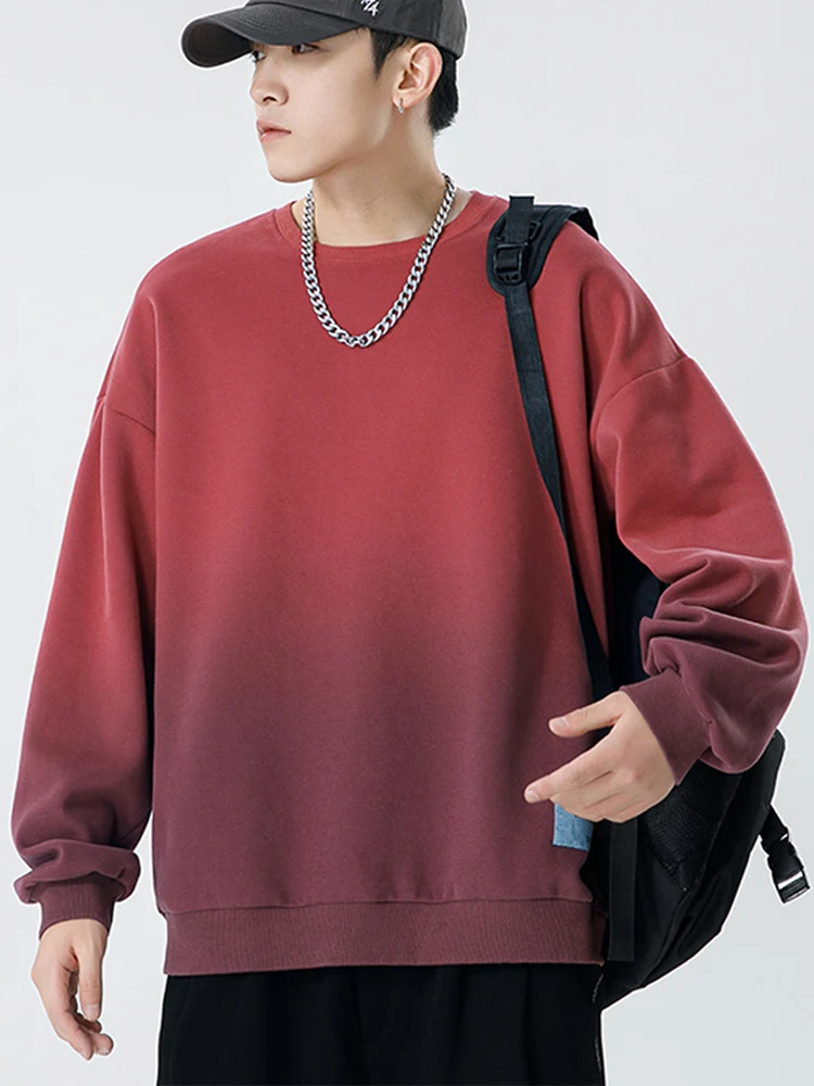 

Streetwear Cotton Men's Sweatshirt Casual Solid Color Long Sleeve Spring Sweatshirt Men Quality Classic Patchwork Clothes H41