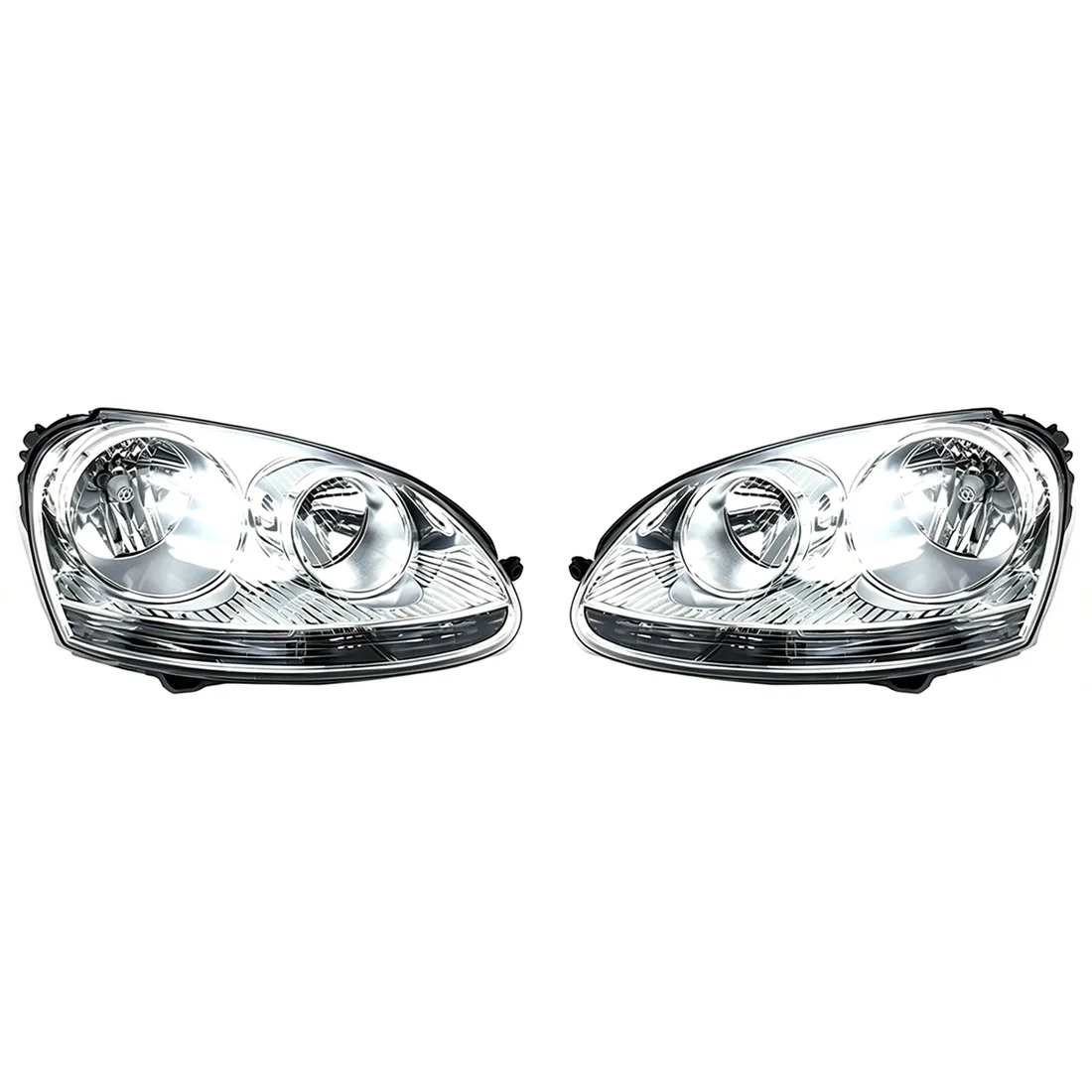 Headlight Head Lamp Assembly For Volkswagen Sagitar 2006‑2011 White Housing 6‑Pin Plug Car Head Light