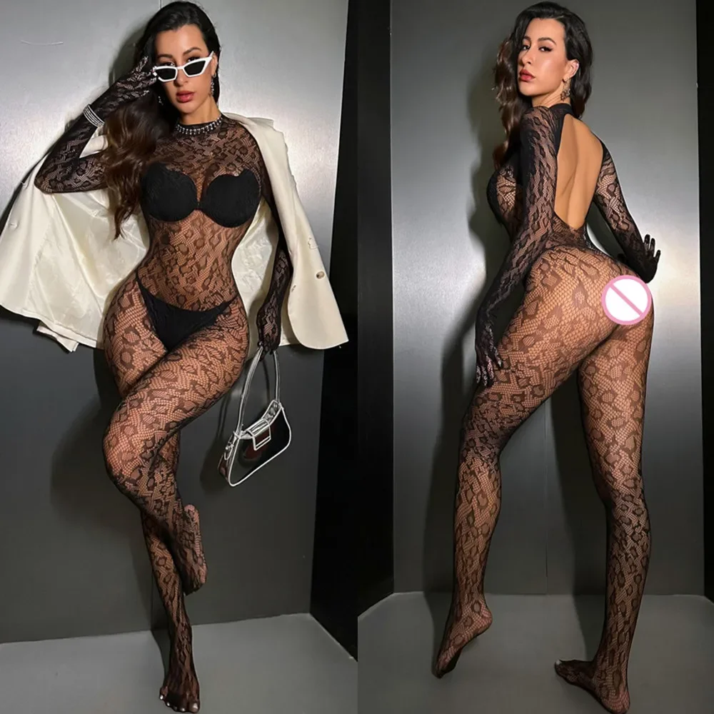 

Цельный эротический костюм, нижнее белье Babydoll, модное ажурное нижнее белье с открытой спиной, прозрачное плотное нижнее белье, сетчатый комбинезон