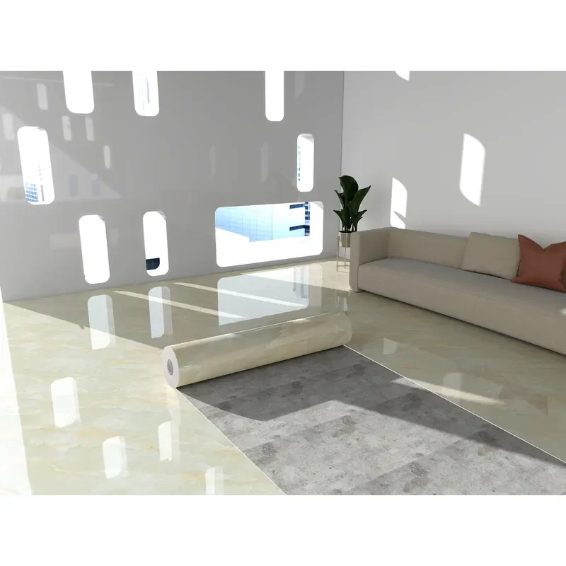 Custom Item, Contact Us PVC Flooring Roll Waterproof Peel and Stick Floor Tile Wood Marble Pattern for Kitchen Bathroom