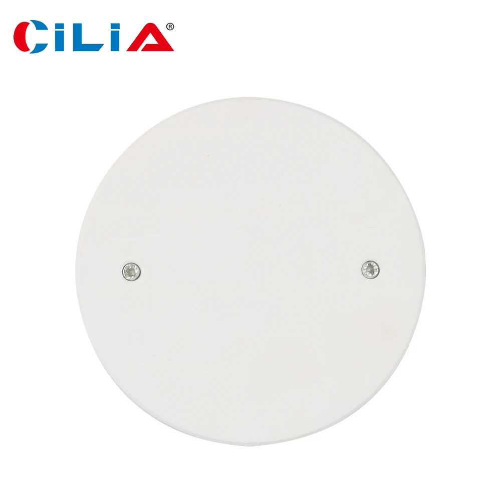 CILIA 1pc Round Junction Box Cover, Strong Wear-Resistant, PC Material, White, 60*60mm and 80*80mm Two Specifications to Choose