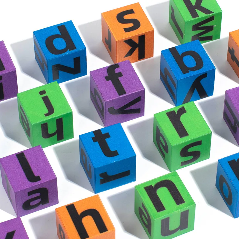 4 Players Children Magnetic Spelling Word Cube Kids Game Learning Education English Writing Teaching Aids Alphabet Wooden Toys Competitive Game view 3