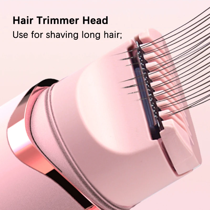 ثنائي الغرض أنثى الشعر المتقلب 2-IN-1 ماكينة حلاقة كهربائية ومقص الشعر للنساء الوجه الساق بيكيني الجسم مزيل الشعر غير مؤلم