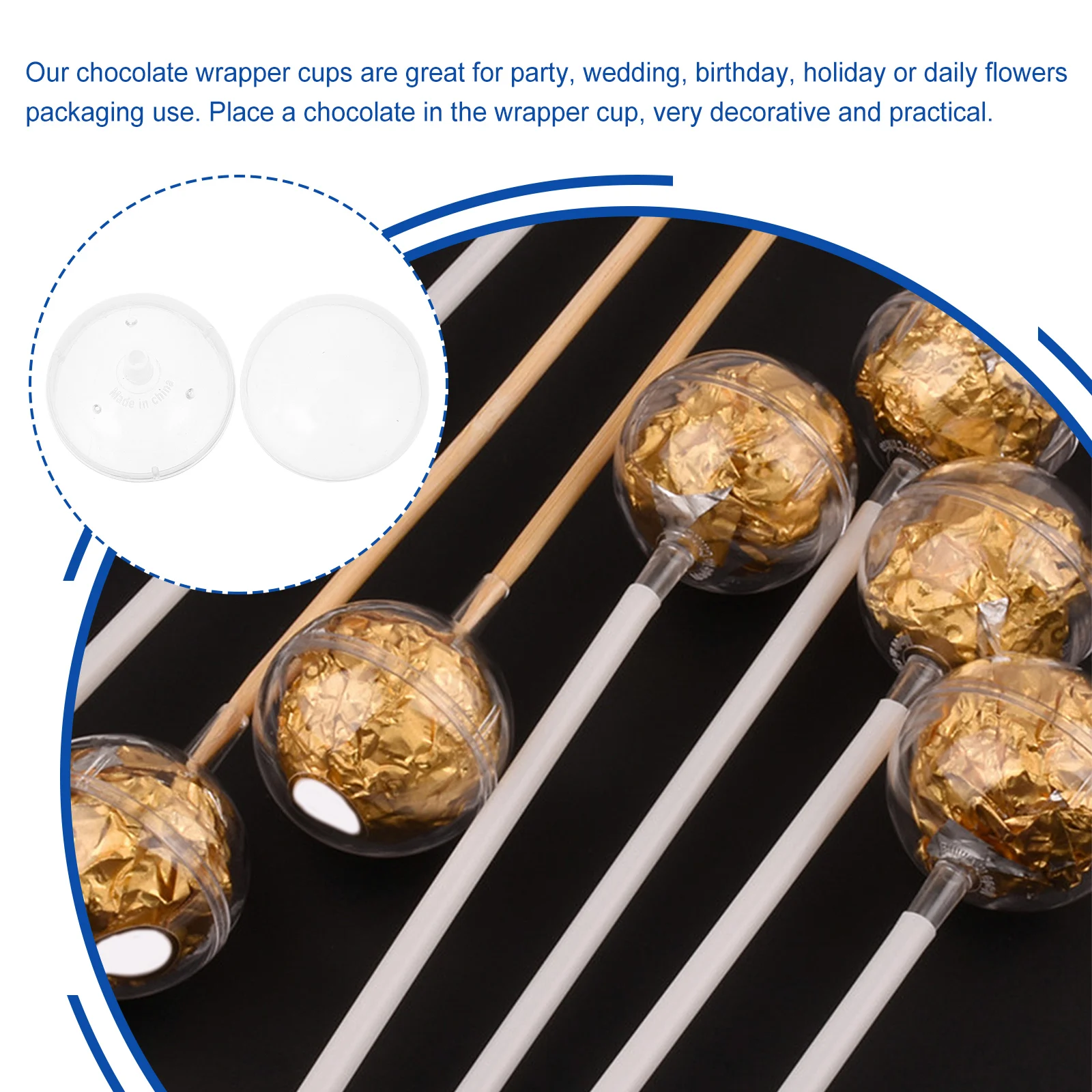

25pcs Chocolate Cup Candy Wrapper Holder Truffle Decorative Portable Valentine Gift Flower Shop Bouquet Packaging