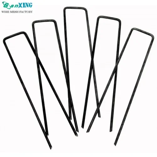 Wholesale supply high quality U shape fabric pins U pins steel sod stake sod staple landscape staples U-shape nails