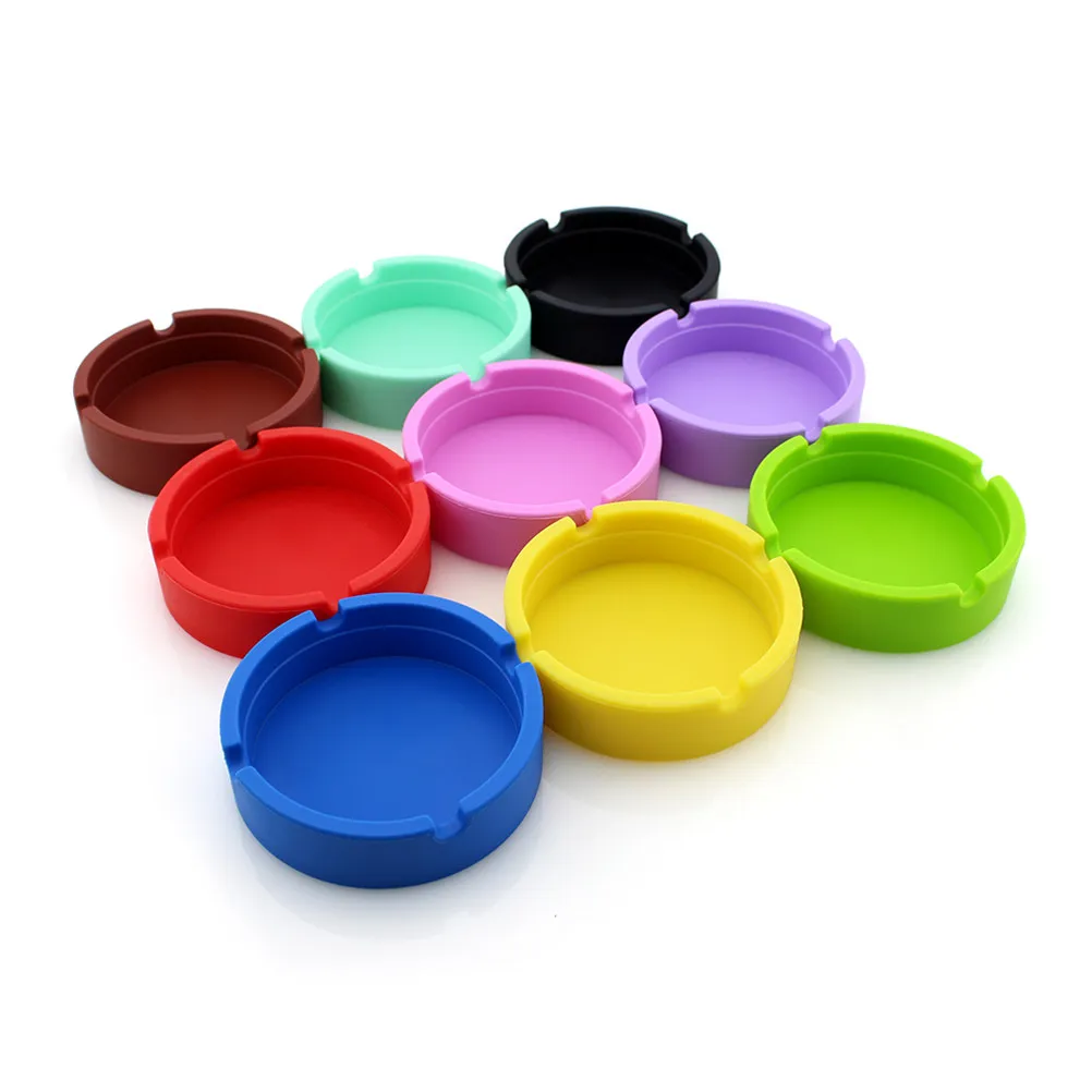 Ashtray for Home Use Camouflage Silicone High Temperature Resistant Unbreakable Low Maintenance