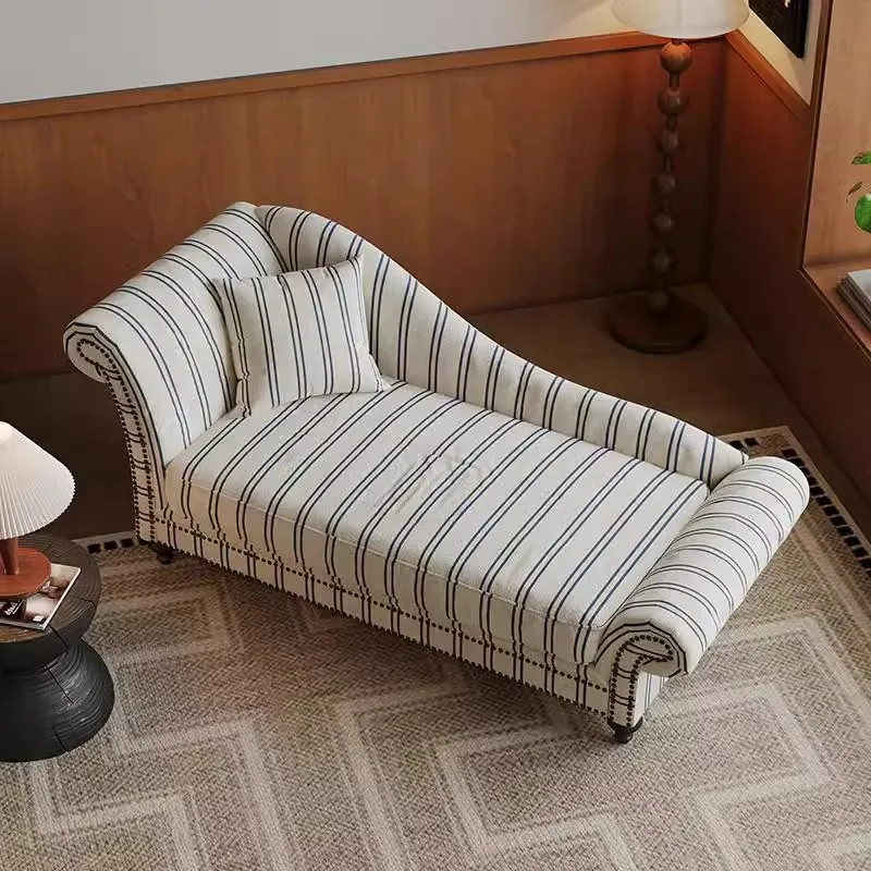 

Customizable American retro hotel room chaise longue small balcony living room bedroom bedside lazy sofa recliner beauty couch