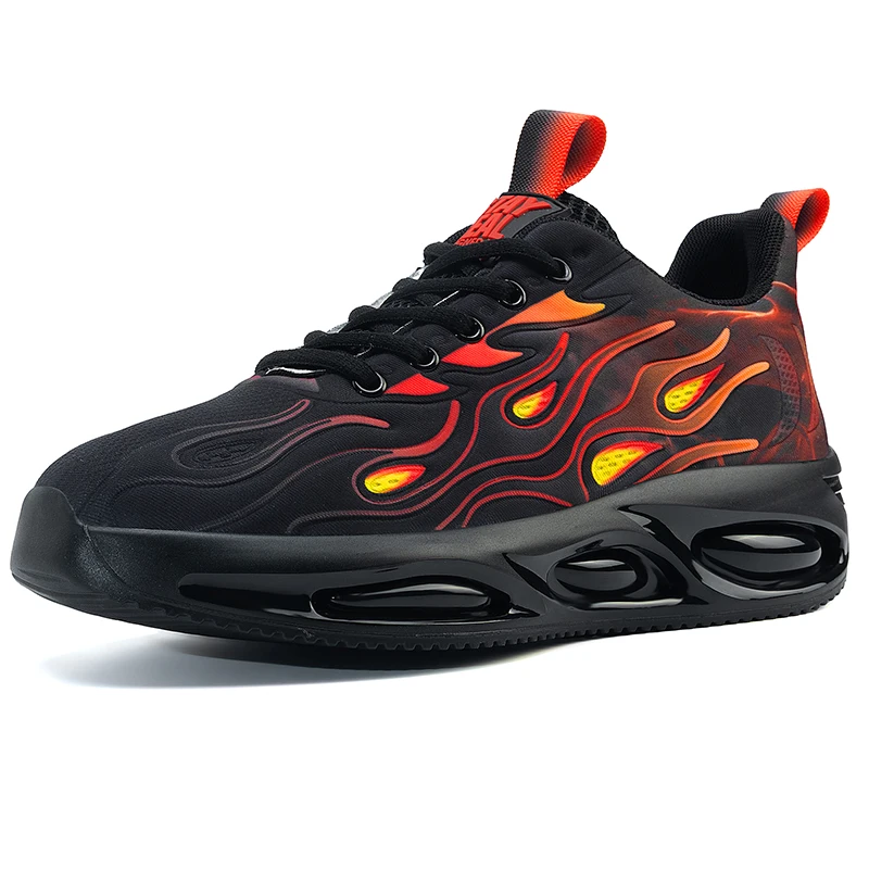 

ELUVA Mens Sport Shoes Breathable Lightweight Sneakers Outdoor Mesh Black Running Shoes Athletic Jogging Tenis Walking Shoes Man