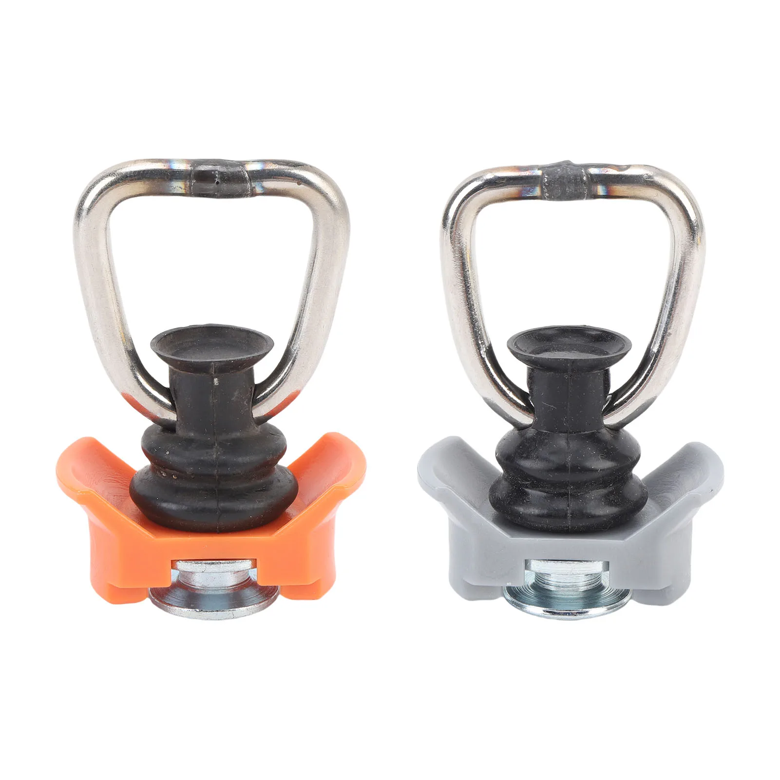 Single Stud L Track Fitting with D Ring 1333lb Capacity Spring Loaded L Track Rail Tie Down Fitting for Van Pickup Truck