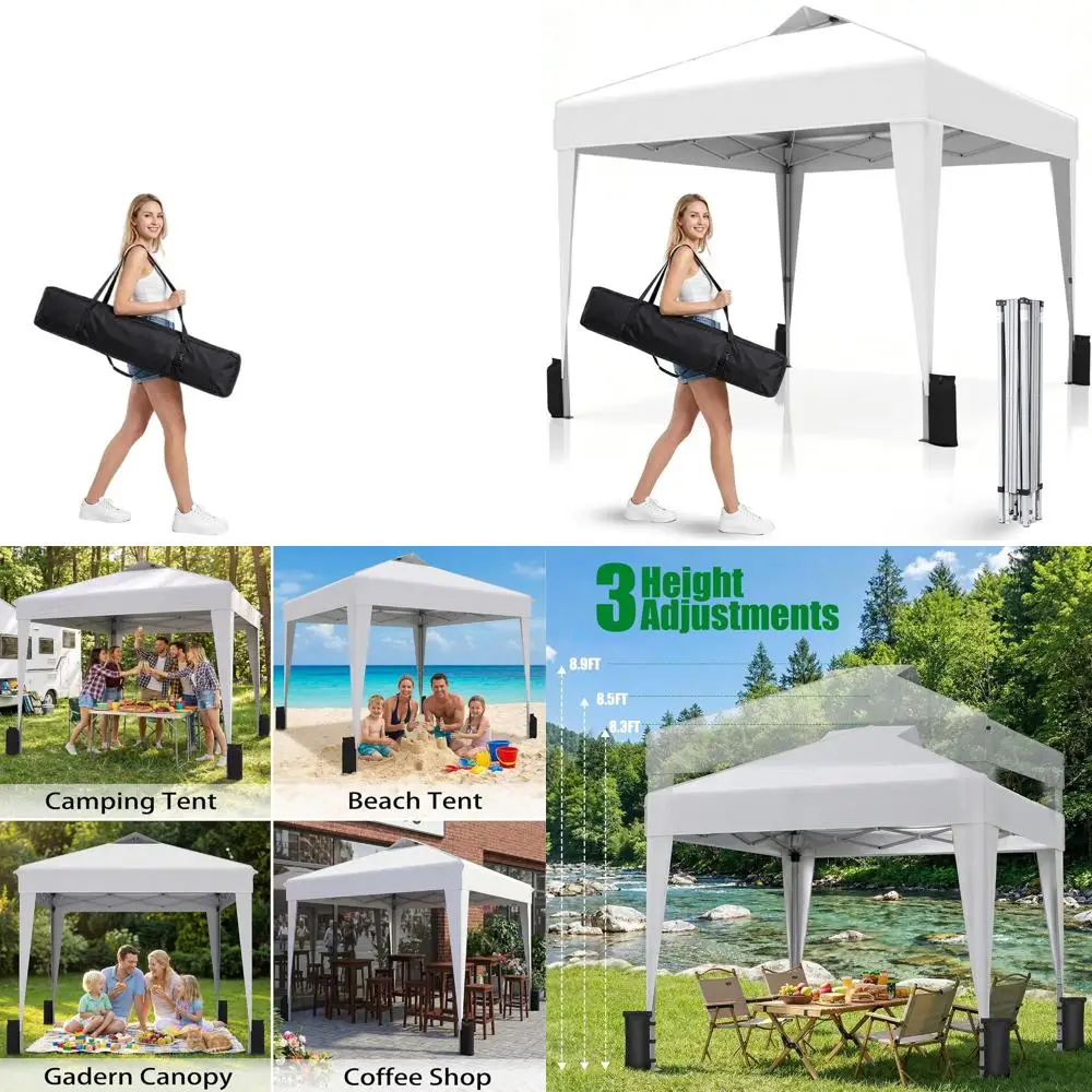 

Палатка-шатер 10x10 м, быстросборная, для мероприятий, кемпинга, вечеринок и пляжа