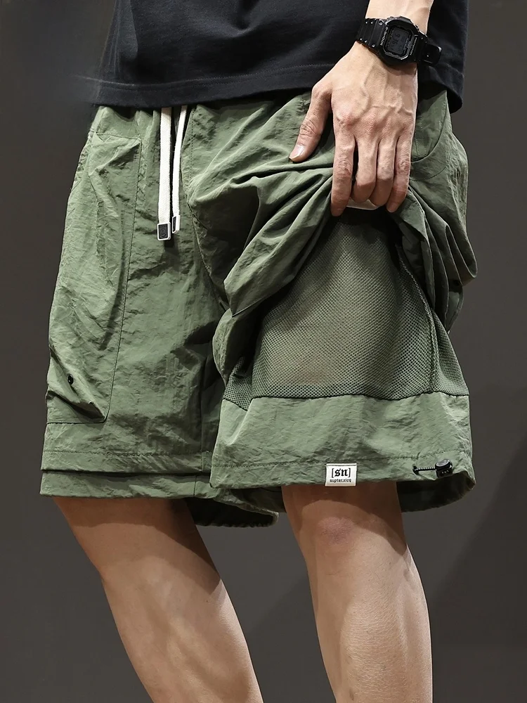 

Ice Silk Qui Dry Casual orts Men's Summer Thin Workwear Five-Point Pants Loose Fit Comfortable Nylon Fiber