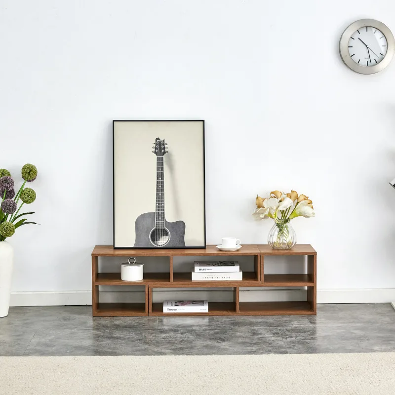 2 Pieces Cube Stand Free Combination Gaming Entertainment Center Media Stand Open Storage For Living Room 2 Shelf Bookcase