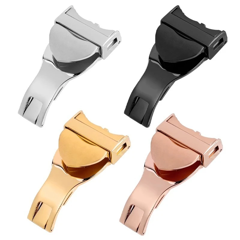 Ремешки для часов Tudor, пряжки из нержавеющей стали, силиконовая резина, складная застежка с инструментами, серебро, черное золото, розовое золото, 18 мм