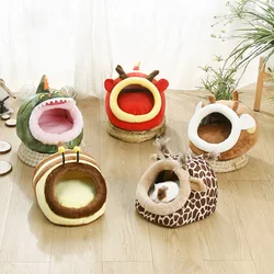 Cat Bed House Kennel Nest Round Pets Sleeping Cave Kitten Beds Pet Basket Cozy Kitten Lounger Cushion Cat House Tent Dog House