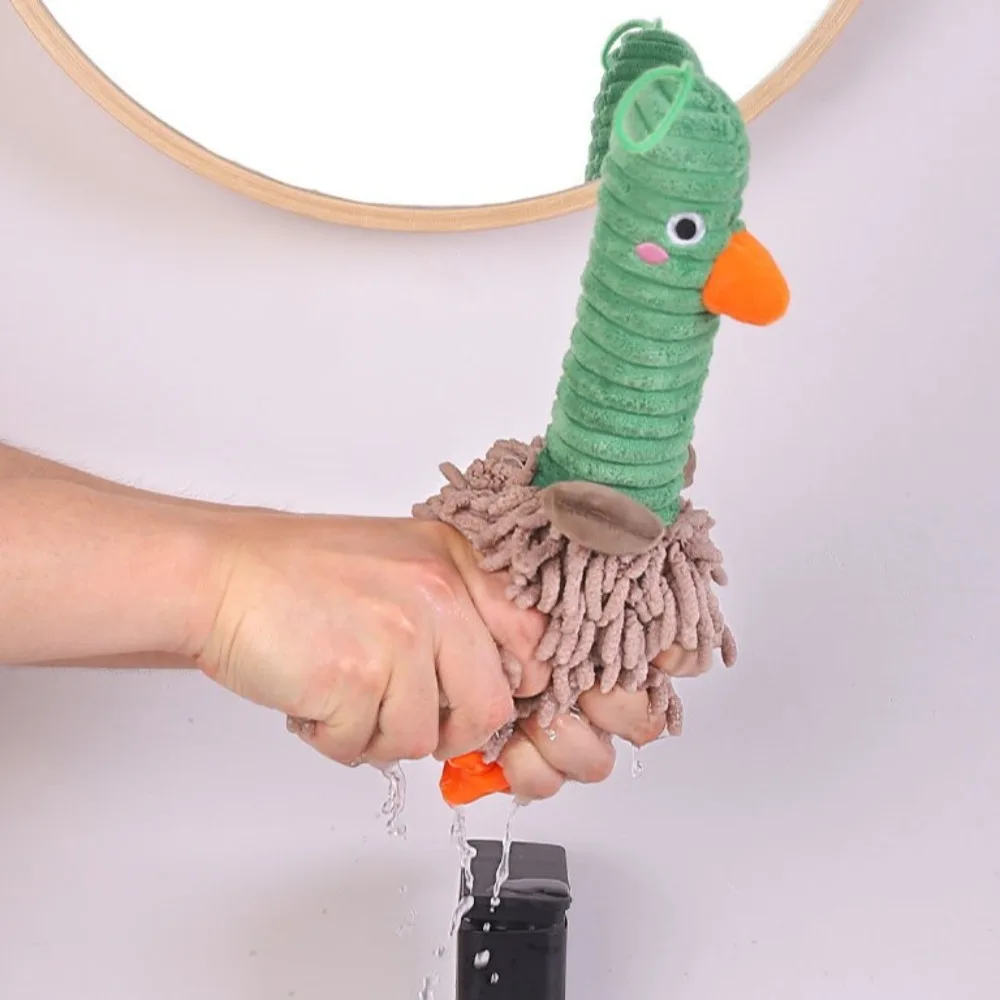 

Cute Cartoon Chenille Hand-Wiping Doll Soft Plush Duck Hand Towel Thicken Decorative Cleaning Towel Bathroom