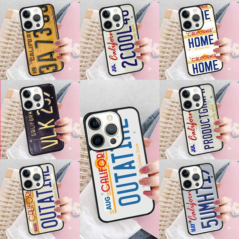 

PLATE LICENSE CALIFORNIA Phone Case Cover for iPhone 16 Promax 15 Pro 13 14 Plus 11 12 Mini XR XS MAX Coque