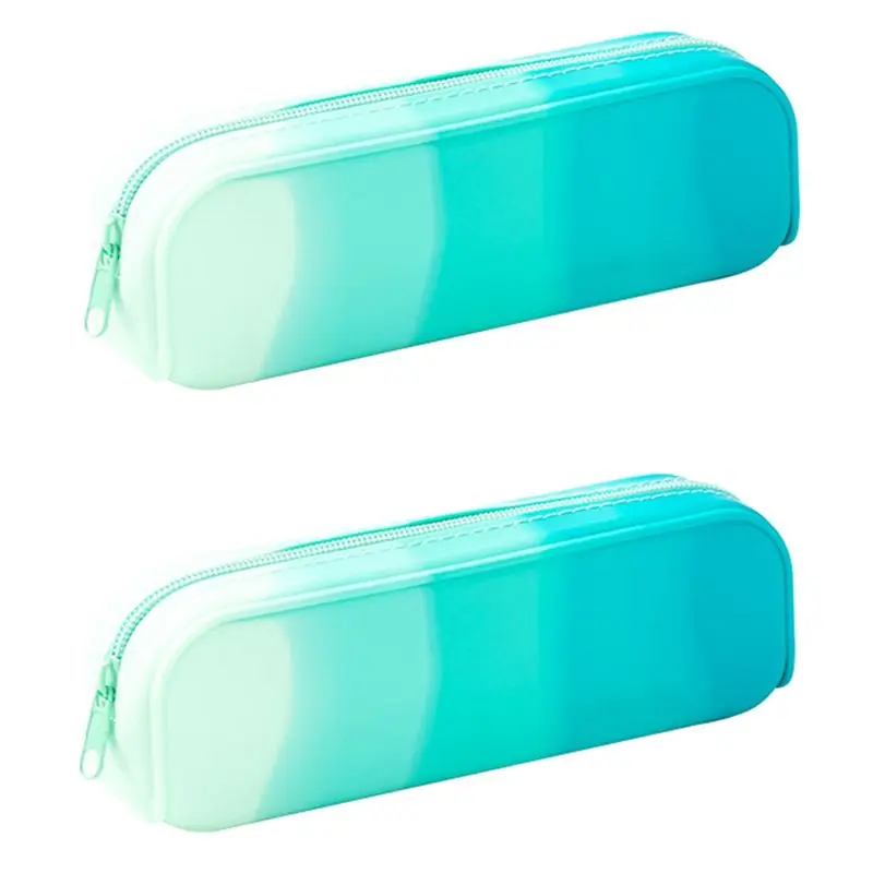 【CYBER MONDAY】2 PCS Pencil Case,Colorful Waterproof Pencil Pouch Aesthetic & Portable Pen Bag for College Students,Girls