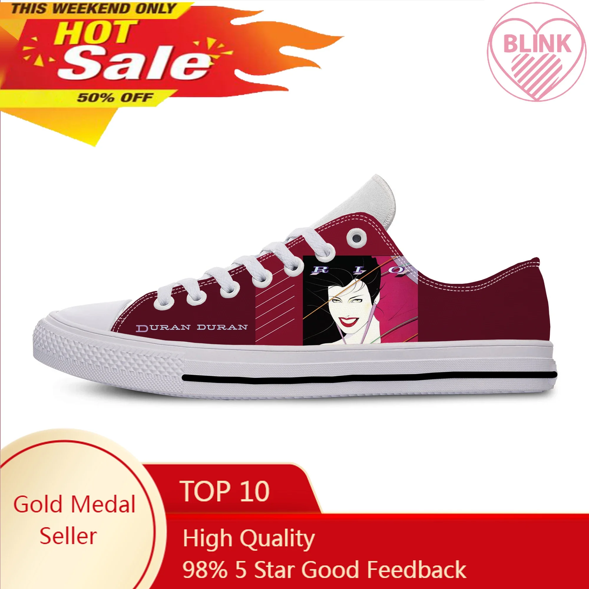 Band DURAN DURAN Low Top Sneakers uomo donna adolescente scarpe Casual scarpe da corsa in tela stampa 3D scarpa leggera traspirante