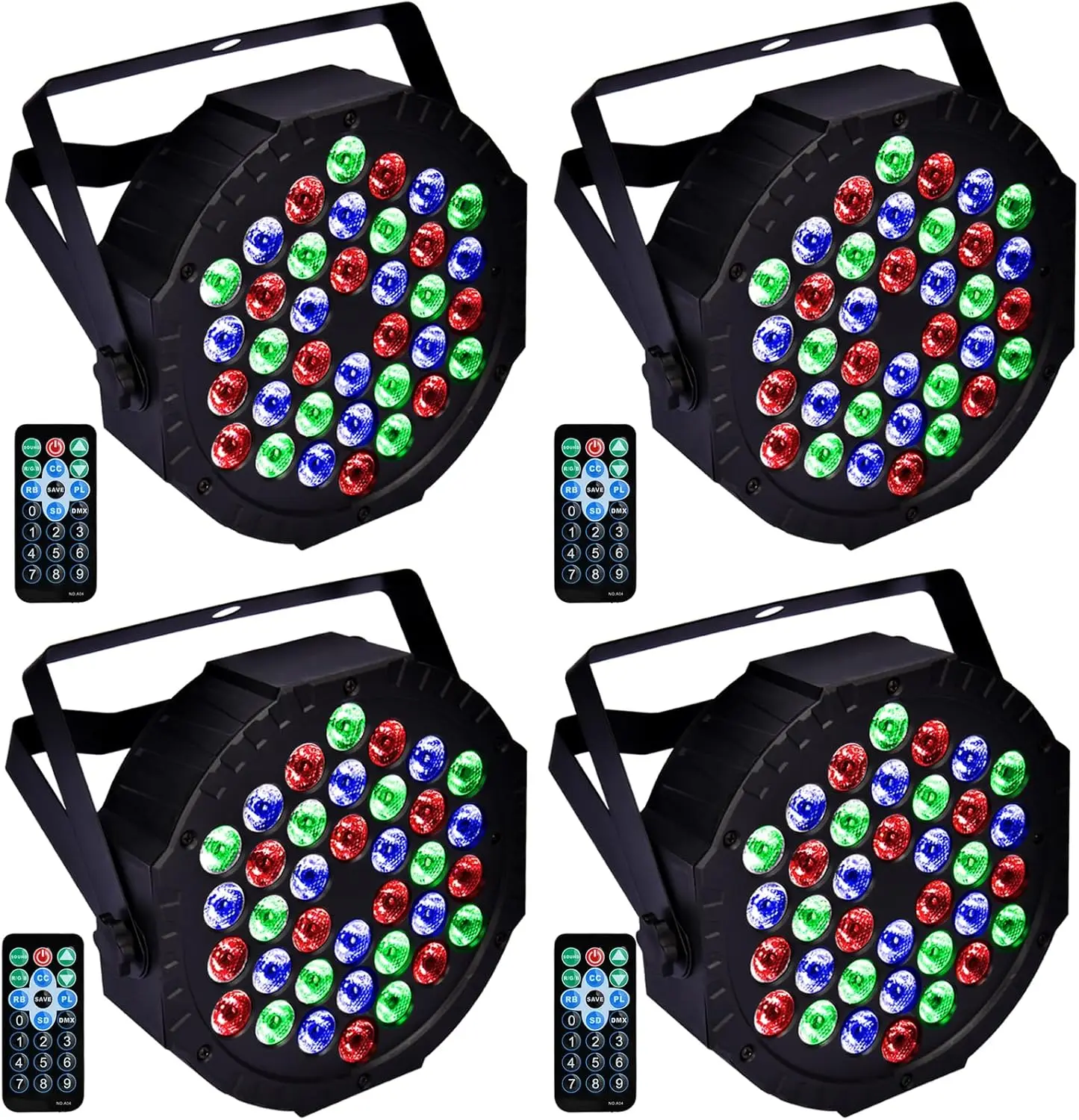 

Stage Lights Dj Lights for Parties Led Stage Light Sound Activated Portable Party Light Par Light 36