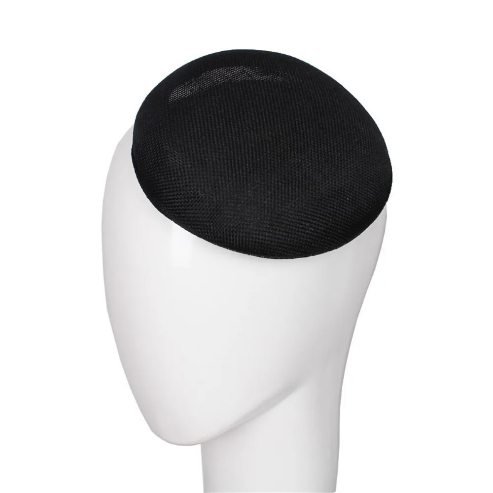 Élégant Chapeau Fascinator Vintage à Couleur Unie avec Base Large et Bord Large, Chapeau Formel de 15 CM pour Masquerade, Chapeau Haut de Forme pour Femme