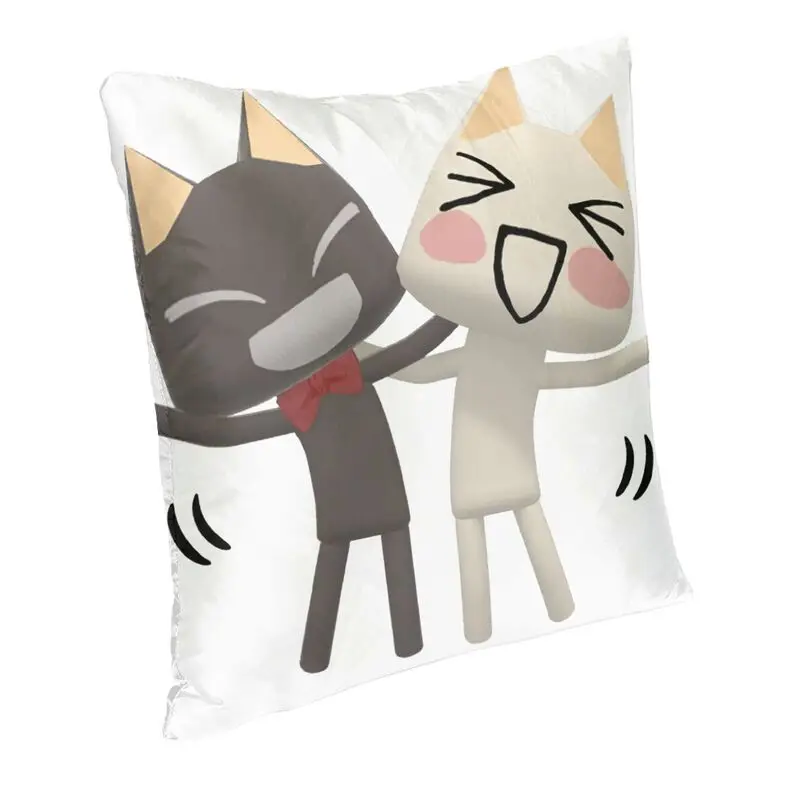 Fashion Toro Inoue Cat Cushion Covers 40x40cm Polyester Cartoon Animation Pillow Case Sofa Square Pillowcase Bedroom Decoration