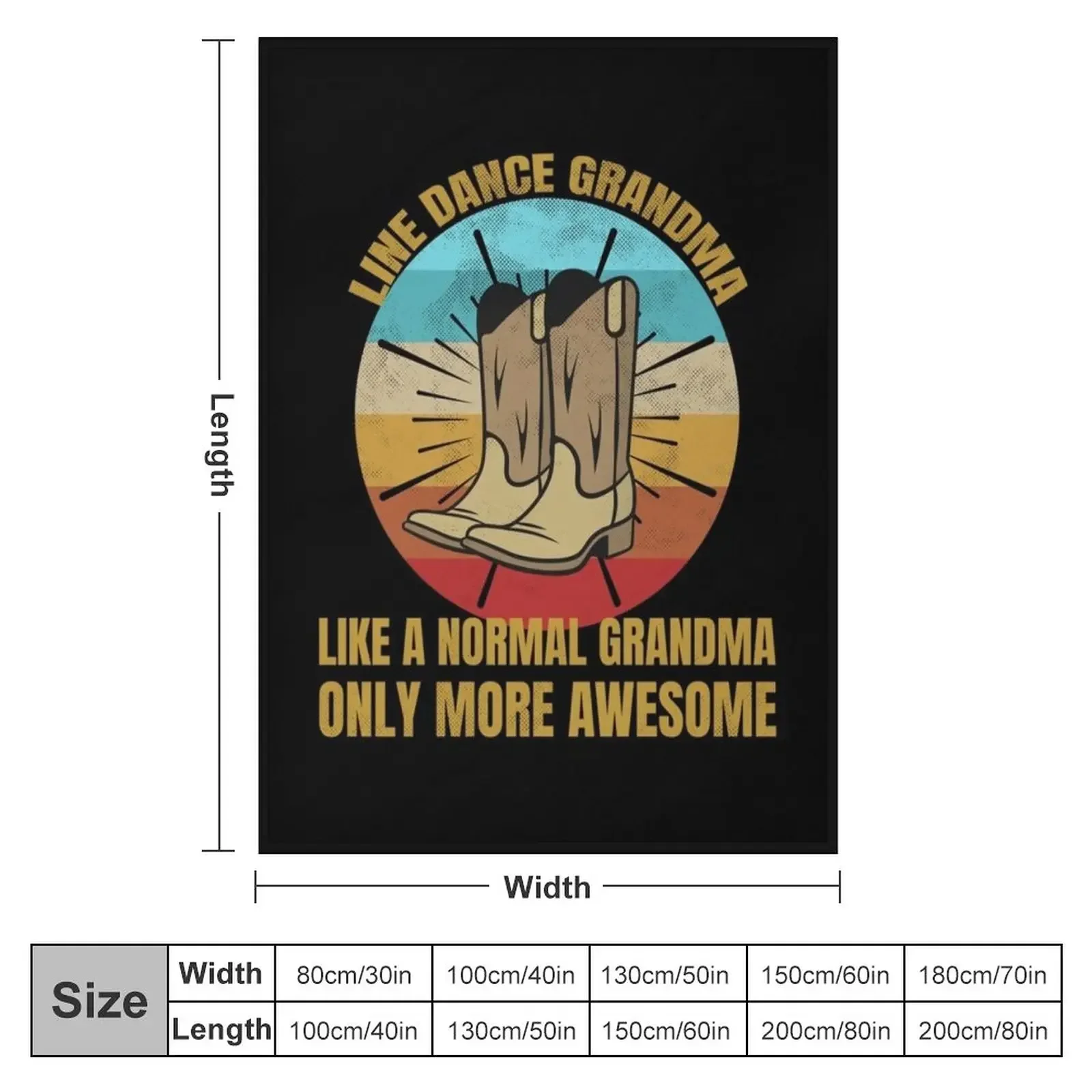 Awesome Line Dance Grandma _ Country Music Line Dance Throw Blanket Hairy Thin for babies Shaggy Blankets