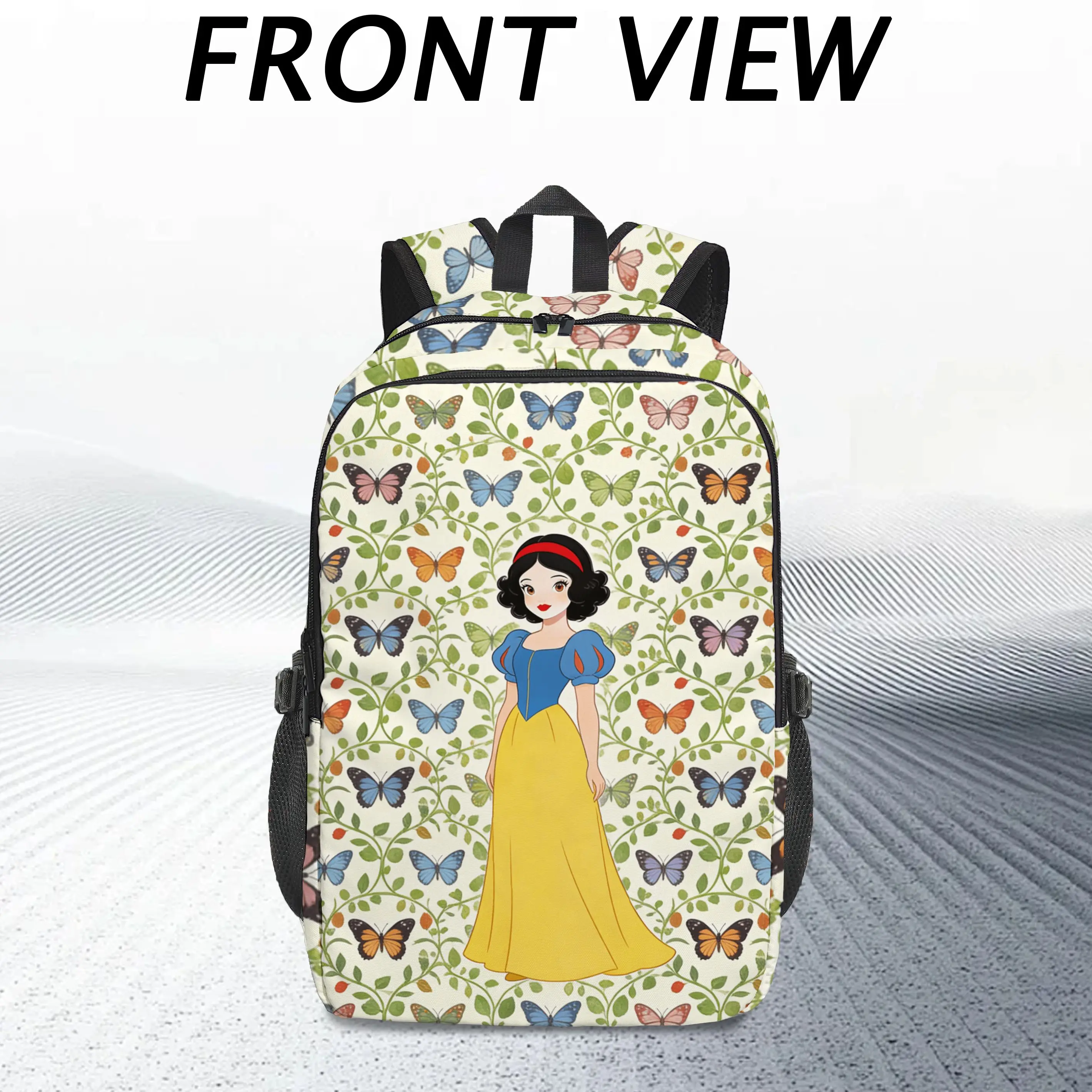 قطعة واحدة من حقيبة ظهر ديزني سنو وايت، عصرية وبسيطة، صديقة للهدايا، نمط زوجين للجنسين، سعة كبيرة، جودة عالية