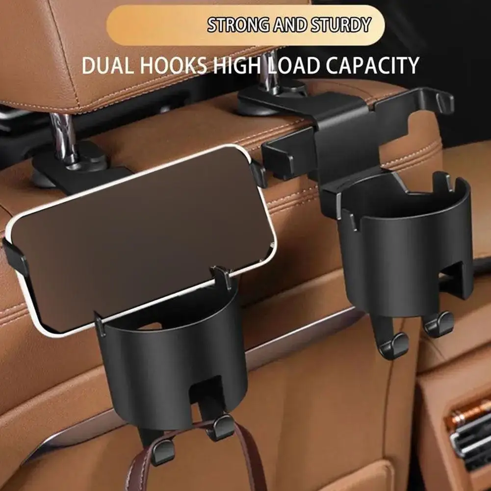 Multifunctional Car Headrest Cup Holder Drink Bottle Hanging Mount Organizer Auto Back Seat Hook Storage Holder Car Supplies