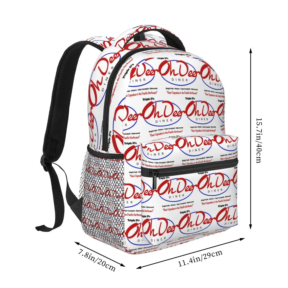 Triple D_s Oh Deer Diner Backpacks Boys Girls Bookbag Children School Bags Cartoon Kids Rucksack Shoulder Bag Large Capacity