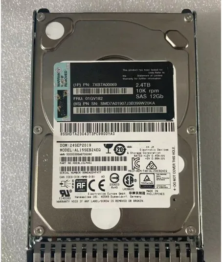 01GV182  1GV182  7XB7A00069  2.4T SAS M5 SR 2.5‘ hard drive HDD