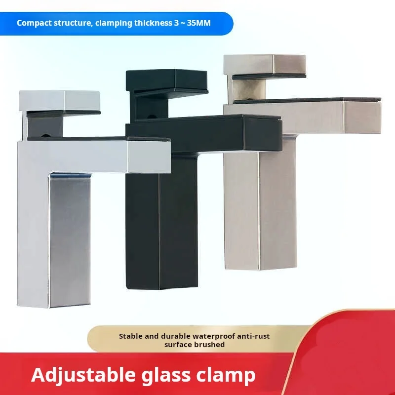 Glass Door Floor Spring Accessory No-Drill Adjustable Upper And Lower Locator Stopper And Anti-Collision Fixed Block