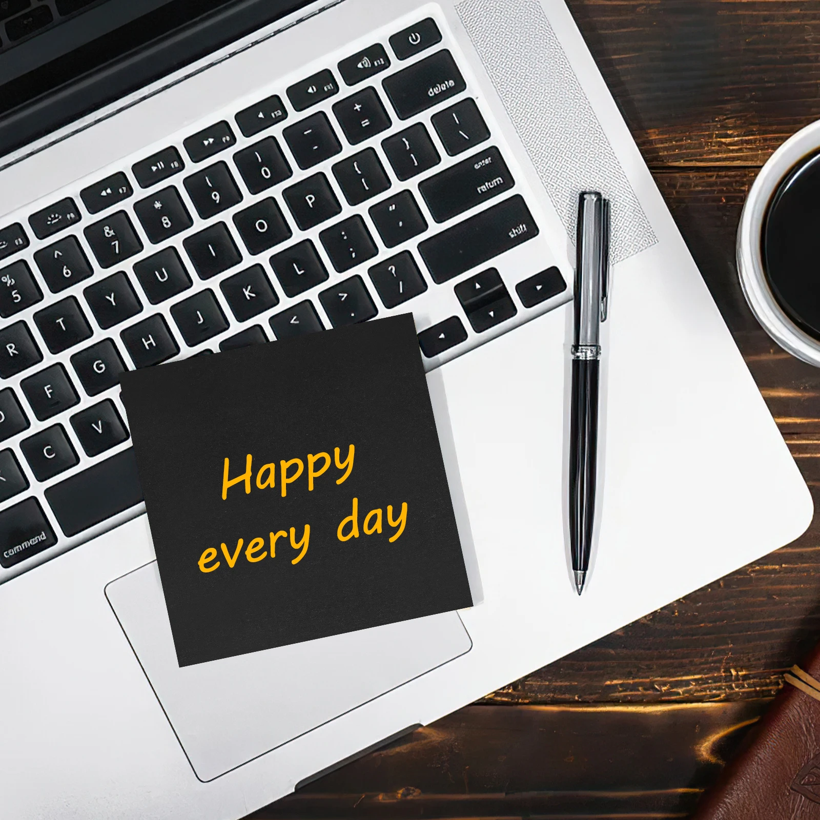 

1 Set Black Memo Stickers Self-Adhesive Portable Notepads For Office Home School Daily Use Pads Office Supplies