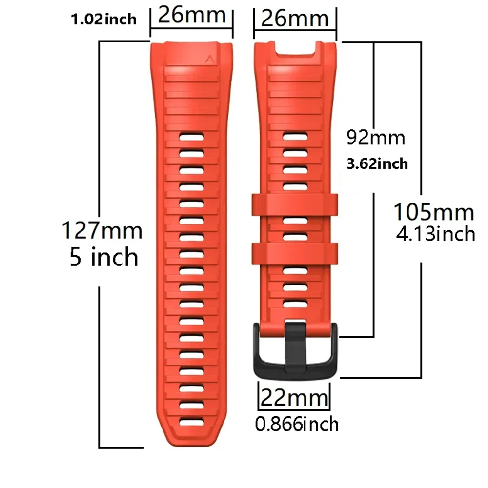 نغمتين الرياضة ساعات سيليكون الأشرطة ل Garmin غريزة 3 50 مللي متر حزام (استيك) ساعة سوار ل غريزة 2X الأساور تنفس ساعة