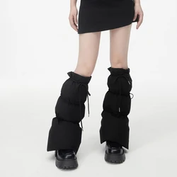 Autumn Winter Warm Fashion Women Thick Down Feather Leg Warmer Lady Girl Puffer Foot Leg Cover Boot Cuffs Socks Sleeves