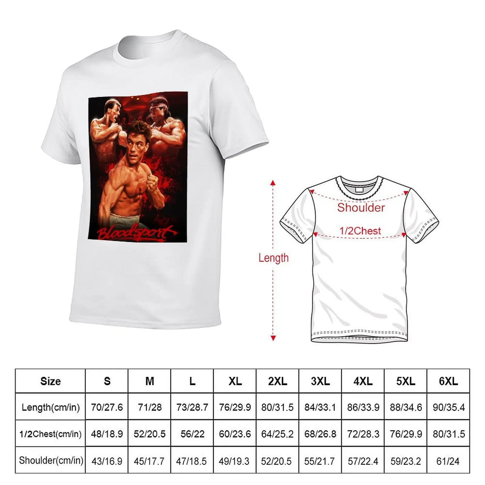 BLOODSPORT T-Shirt t shirts for man cotton man graphic t shirt T-Shirt