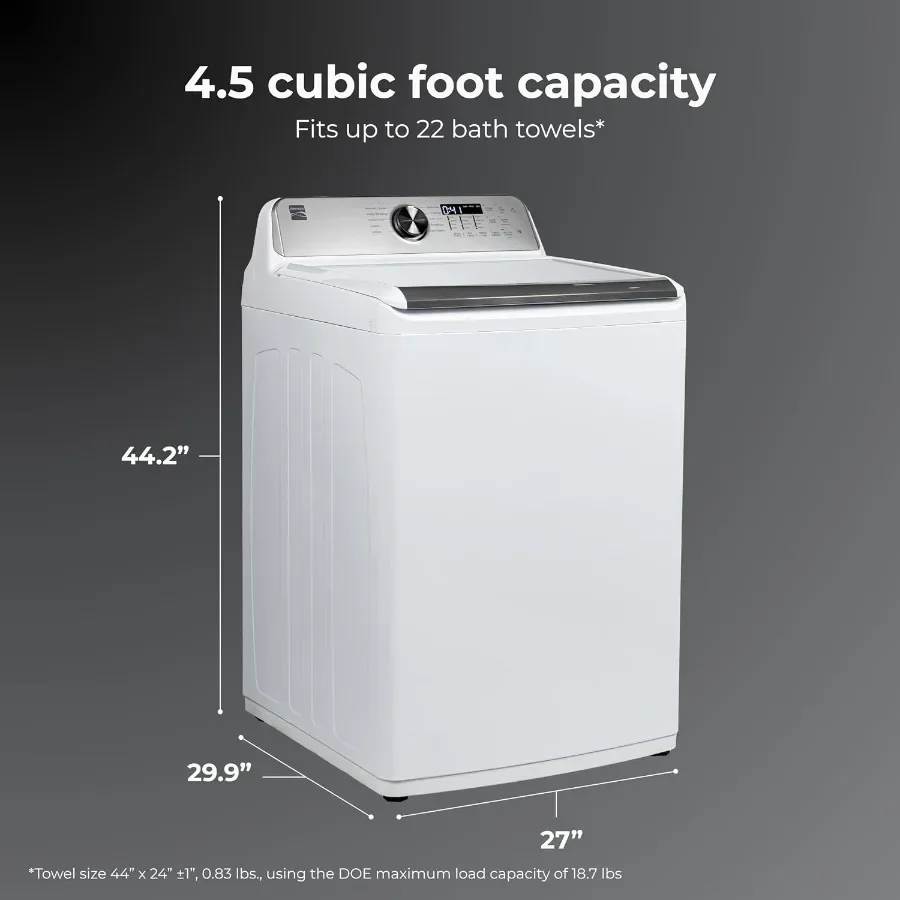 4.5 cu. ft. Top Load Washer with Triple Action Impeller - White